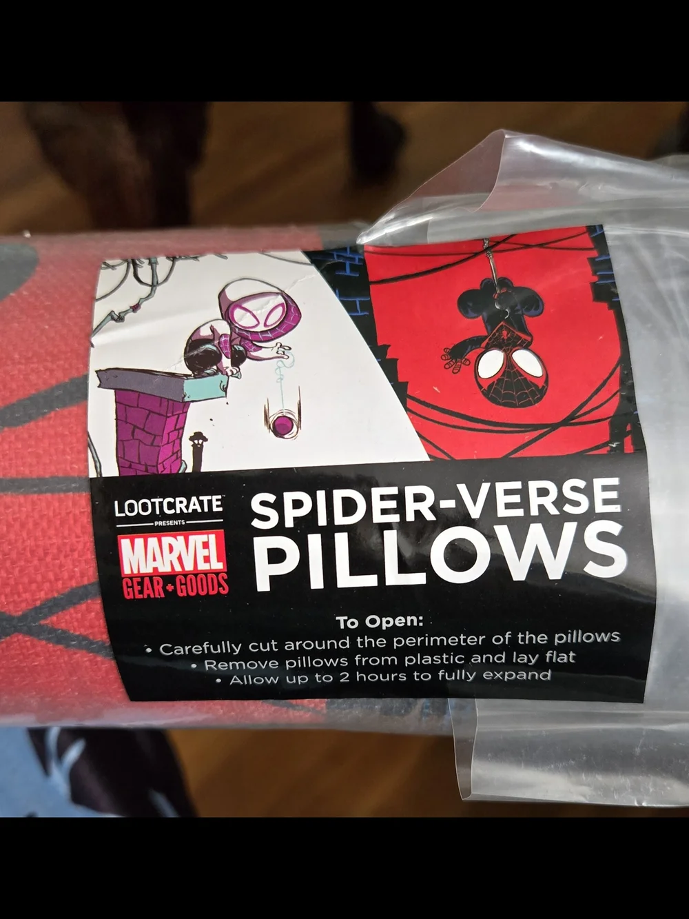 NEW - 2 Loot Crate Marvel Spider-Verse Pillows